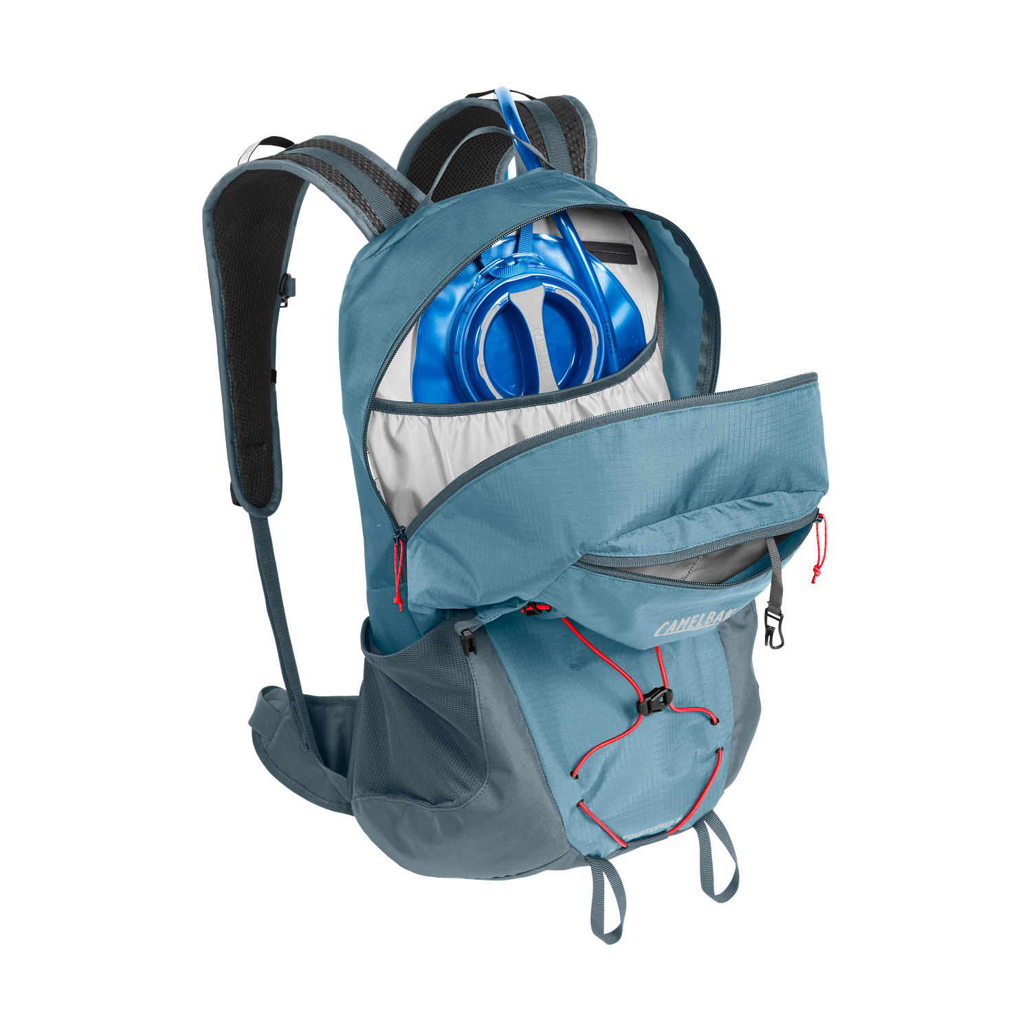 Women's Fourteener 24 100oz, Smoke Blue/Fiery Coral