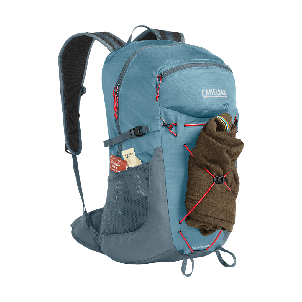 Women's Fourteener 24 100oz, Smoke Blue/Fiery Coral