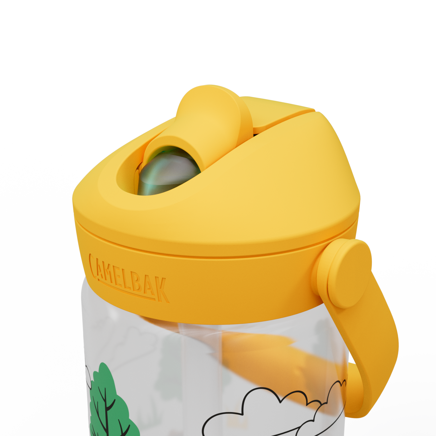 Thrive Flip Straw Kids 14oz, Tractors and Trees