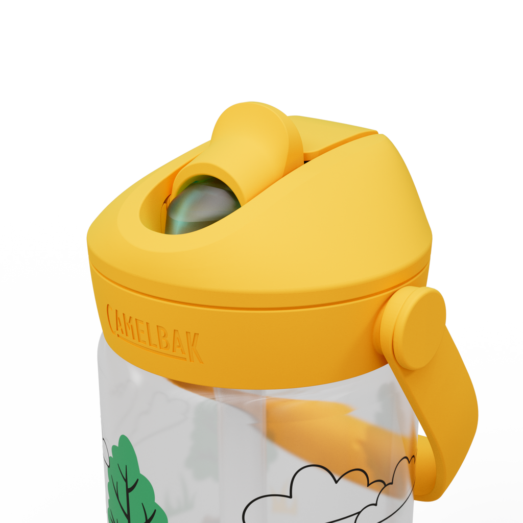 Thrive Flip Straw Kids 14oz, Tractors and Trees