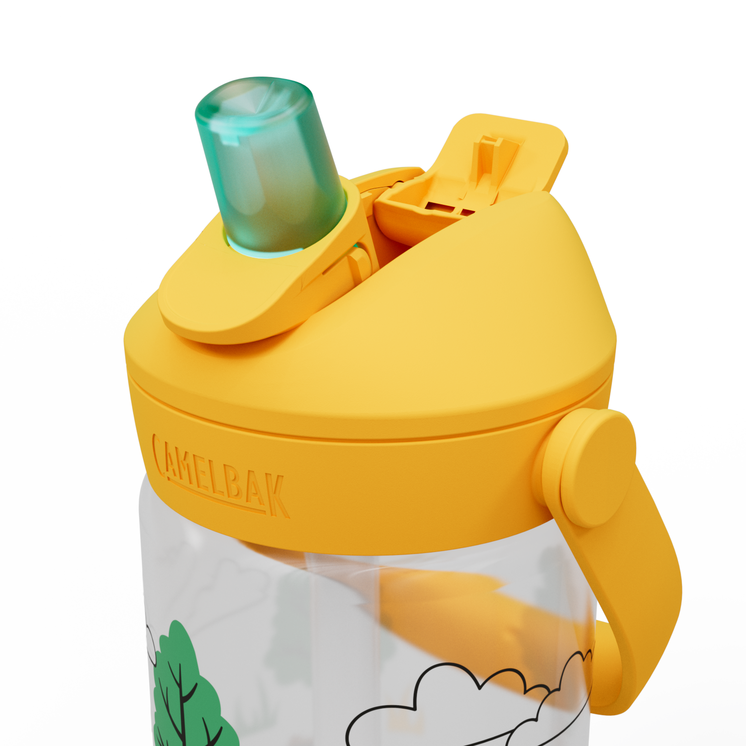 Thrive Flip Straw Kids 14oz, Tractors and Trees