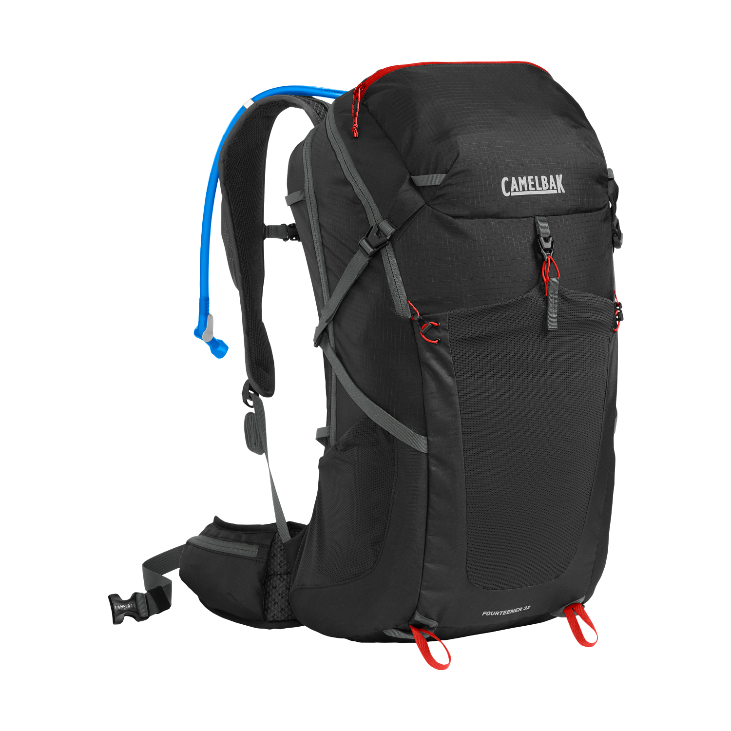 Fourteener 32 100oz, Black/Red Poppy
